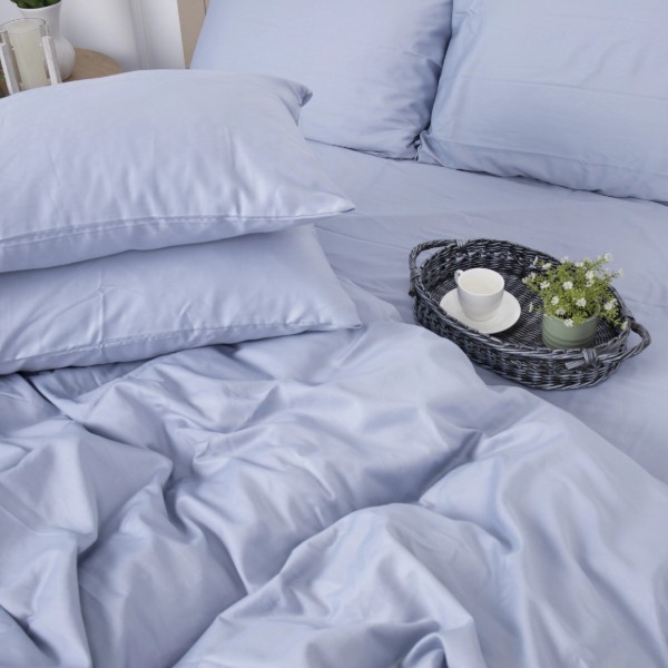 Фото - Комплект постільної білизни MirSon Royal Soft 0843 Grey Blue 220x240 см (2200008069315)